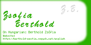 zsofia berthold business card