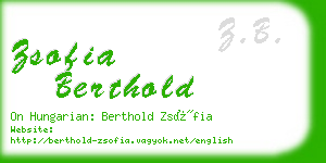 zsofia berthold business card